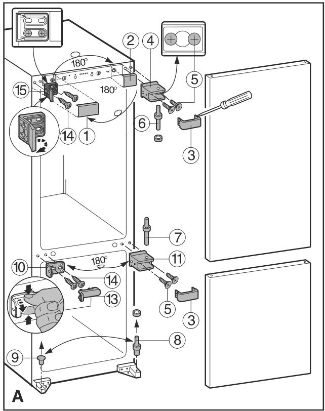 LIEBHERR RCI 5339 - d = épaisseur du meuble +3mm - 1
