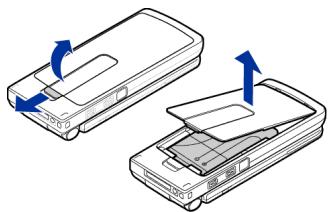 NOKIA 6260 - ■ Insertion d'une carte SIM et d'une carte MMC (MultiMediaCard) - 1
