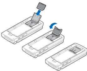 NOKIA 6260 - ■ Insertion d'une carte SIM et d'une carte MMC (MultiMediaCard) - 3