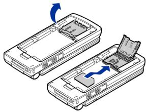 NOKIA 6260 - ■ Insertion d'une carte SIM et d'une carte MMC (MultiMediaCard) - 2