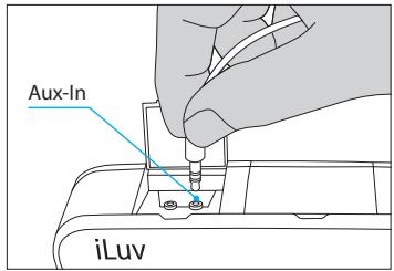ILUV I399 - Ecoute d'autres appareils audio en utilisant le port AUX-IN - 2