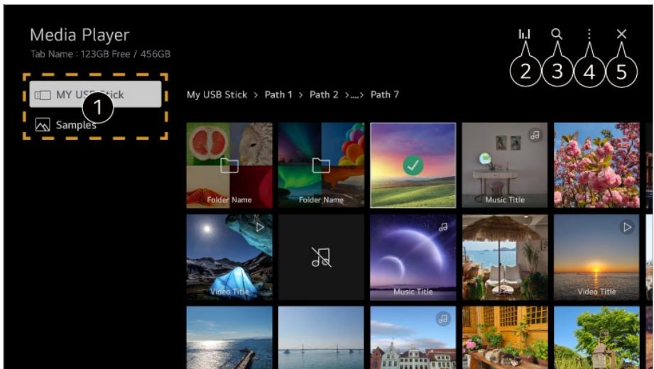 LG TELEVISEUROLED77CS6 - Utiliser le Lecteur multimédia - 1