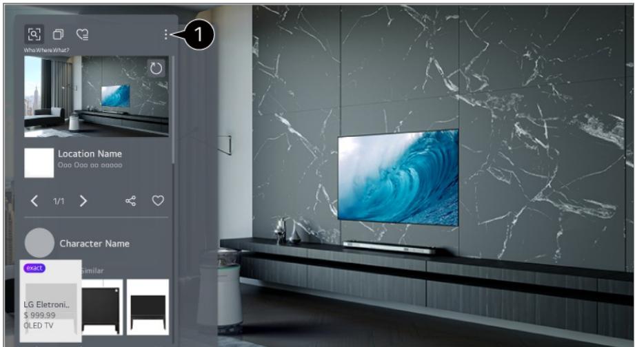 LG TELEVISEUROLED77CS6 - Affichage des informations sur la scène avec Who.Where.What? - 1