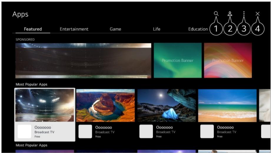 LG TELEVISEUROLED77CS6 - Installation d'applications - 1