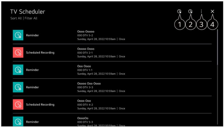 LG TELEVISEUROLED77CS6 - Appuyez sur la touche … de la télécommande, puis selectionnez Planning Enregistrement. - 1