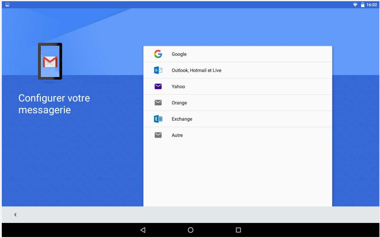 LENOVO TB-X1035F - Configuration d'un compte de messagerie - 1