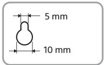 SONY HT-SD355 - Préparez deux vis (non fournies) adaptées aux orifices de la fixation murale situés sur l'arrière de l'enceinte-barre. - 2