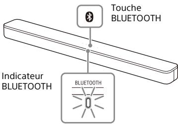 SONY HT-SD355 - Maintenez enforcée la touche BLUETOOTH de l'enceinte-barre pendant 2 secondes. - 1