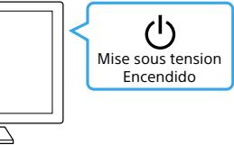 SONY HT-SD355 - Mise sous tension du téléviseur Encender el televisor - 2