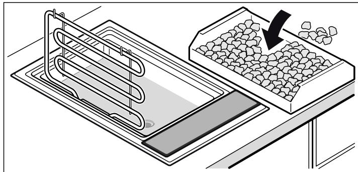 BOSCH PRU375FB1E - Remplir les bacs d'eau et de pierres de lave - 2