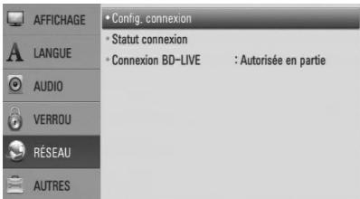 LG HB45RC - Paramétrage du réseau cable - 1