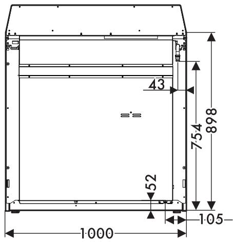 SMEG TR103GR - Dimensions de l'appareil - 1