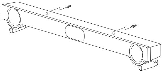 YAMAHA YHT-S401 - Installation de l'enceinte à l'aide des orifices en forme de trou de serrure - 6
