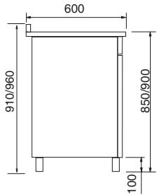 FRATELLI ONOFRI CH 98 DFS GRIS - DIMENSIONS D'ENCOMBREMENT (mod. 192) - 2