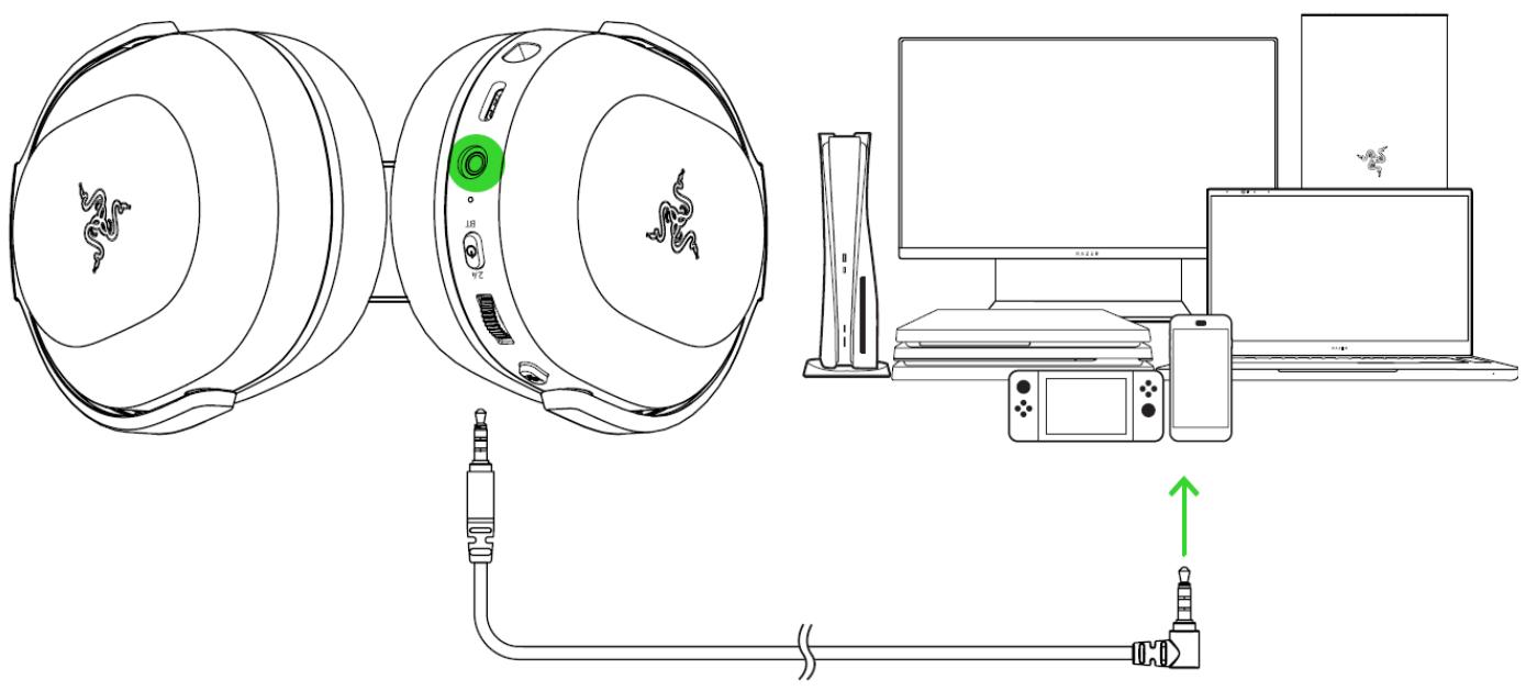 RAZER Barracuda X - Via prise jack audio + micro de 3,5 mm - 1