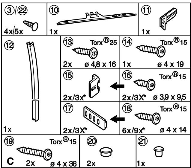 LIEBHERR IGS 1113 - Fixation dans l'élement de cuisine - 1