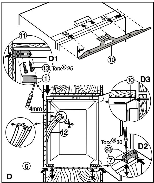 LIEBHERR IGS 1113 - Fixation dans l'élement de cuisine - 2