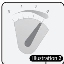 BABYSENSE BABYSENSE 5 - Assurez-vous que l'ajusteur de sensibilité, situé à l'arrêt du capteur, est positionné sur le niveau 3 (voir - 1