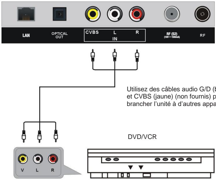 JVC LT-43FV130 - Branchement AV (video composite) - 1