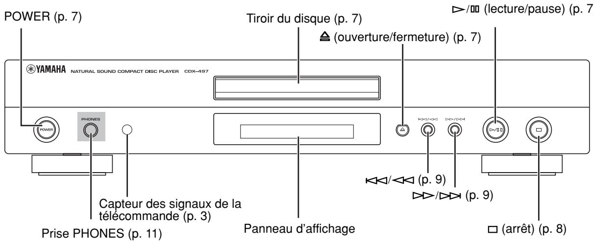 YAMAHA CDX-397 - Panneau avant - 1