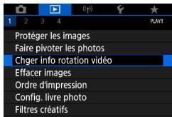 CANON G7X MII - Modification des informations de rotation de la vente - 1