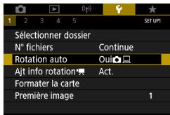 CANON G7X MII - Configuration de la rotation automatique des images verticales - 1