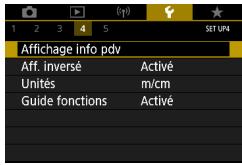 CANON G7X MII - Personnalisation de l'affichage des informations de prise de vue - 1
