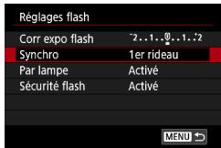 CANON G7X MII - Modification de la synchronisation du flash - 3