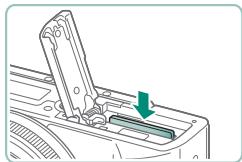 CANON G7X MII - Insertion/retrait de la batterie et de la carte mémoire - 5