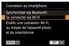 CANON G7X MII - Connexion à un smartphone via Wi-Fi au moyen de la touche Wi-Fi - 5