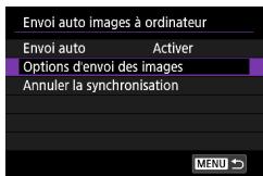 CANON G7X MII - Configuration du transfert automatique d'images - 1
