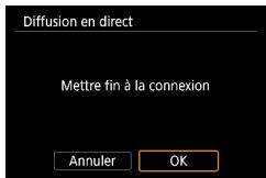 CANON G7X MII - Quittez le mode de diffusion en direct. - 1