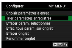 CANON G7X MII - Sauvegarde des éléments du menu de prise de vue féquement utilisés (Mon menu) - 4