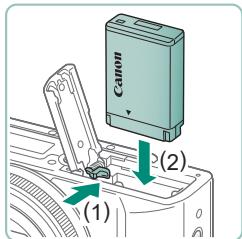 CANON G7X MII - Insertion/retrait de la batterie et de la carte mémoire - 2