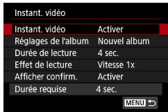 CANON G7X MII - Enregistrement d'instantanés video - 2
