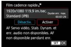 CANON G7X MII - Enregistrement deVIDEOS pour la lecture au ralenti (HFR, High Frame Rate ou cadence rapide) - 1