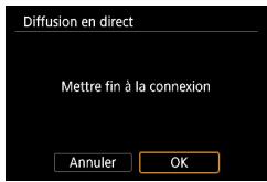 CANON G7X MII - Arrêtez la diffusion en streaming. - 1