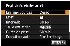 CANON G7X MII - Enregistrement de videos du déplacement des étoiles (Mode Video d'étoiles accélérée) - 2