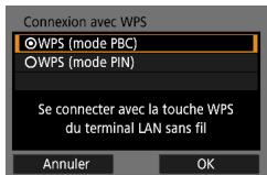 CANON G7X MII - Établissement d'une connexion via un point d'accès - 3