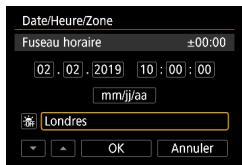 CANON G7X MII - Réglage de la date, de l'heure, du fuseau horsaire et de la langue - 2