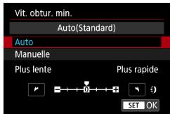 CANON G7X MII - Réglage de la vitesse d'obturation minimum pour ISO auto - 1