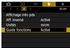 CANON G7X MII - Configuration du guide des fonctions - 1