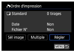 CANON G7X MII - Ajout d'images aux ordres d'impression (DPOF) - 2