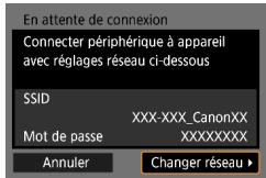 CANON G7X MII - Établissement d'une connexion via un point d'accès - 1