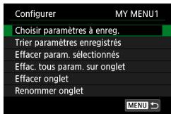 CANON G7X MII - Sauvegarde des éléments du menu de prise de vue féquement utilisés (Mon menu) - 3