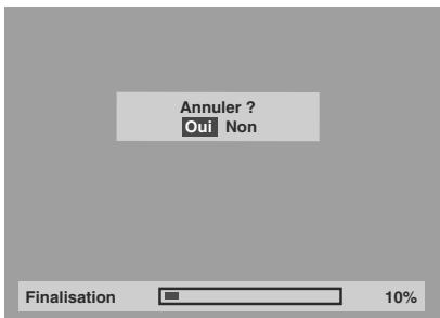 FUNATRE DRC 3835 - Pour annuler la finalisation (DVD-RW uniquement) : - 1