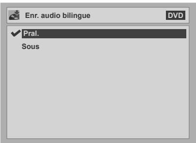 FUNATRE DRC 3835 - Réglage de l'enregistrement audio bilingue - 2