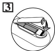 FUNATRE DRC 3835 - Installation des piles dans la télécommande - 3