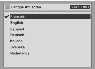 FUNATRE DRC 3835 - Choix de la langue de l'Ecran d'Affichage (OSD) - 1