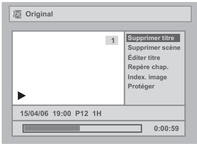 FUNATRE DRC 3835 - Sélectionnez "Supprimer titre" en utilisant le [Curseur ▲ / ▼], puis appuyez sur [ENTER]. - 1